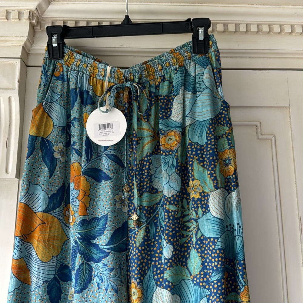 Nine Lives Bazaar Sunday Pants in Azure - Picture 6 of 6